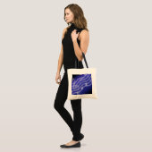 Blauwe muziek tote bag (Voorkant (model))
