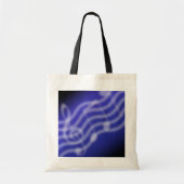 Blauwe muziek tote bag (Voorkant)