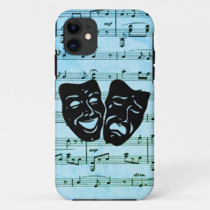 Blauwe muziek verenigt bioscoopmaskers Case-Mate iPhone case