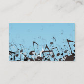 Blauwe muziek visitekaartje (Achterkant)