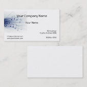 Blauwe muziekexplosie op witte achtergrond visitekaartje (Voorkant / Achterkant)