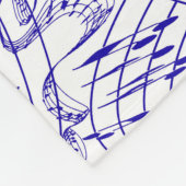 BLAUWE MUZIEKNOTEN FLEECE DEKEN (Hoek)