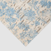 Blauwe Muzieknoten  ontkoppeling Tissuepapier (Detail)