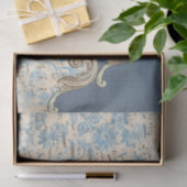 Blauwe Muzieknoten  ontkoppeling Tissuepapier (Geschenk)