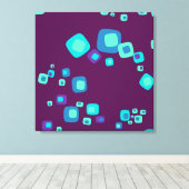 Blauwe Myriads B verpakt canvas (Insitu (Houten vloer))