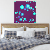 Blauwe Myriads B verpakt canvas (Insitu (Slaapkamer))