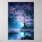 Blauwe mysterie in het Blossom Forest Poster (Voorkant)