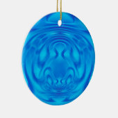 Blauwe mysterie keramisch ornament (Rechts)