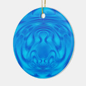 Blauwe mysterie keramisch ornament (Links)