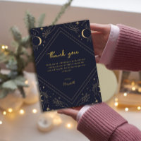 Blauwe Mystic Horoscoop Maan Dank u Kaart