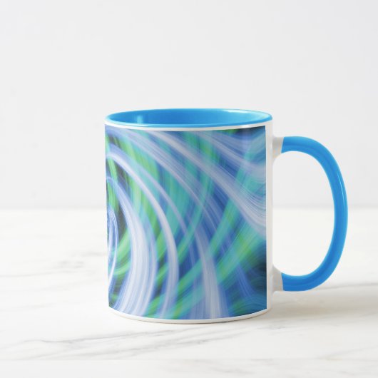 Blauwe N Groene Zwemmen Mok (Rechts)