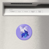 Blauwe 'n' witte Siamese vechtende vismagneten Magneet (Insitu (Vaatwasser))