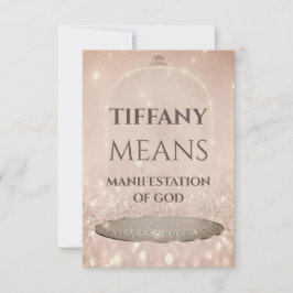 Blauwe naam betekent glitter Roos zoet 16e Kaart