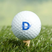 Blauwe naam en monogram golfballen (Insitu Shirt)