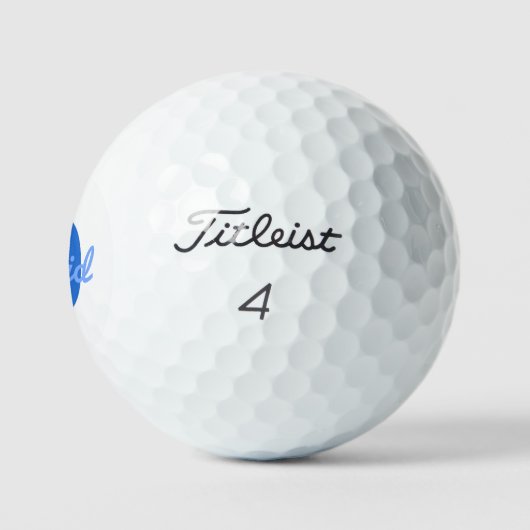 Blauwe naam en monogram golfballen (Logo)