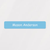 Blauwe Naam labels voor jongens waterdicht (Design 1)