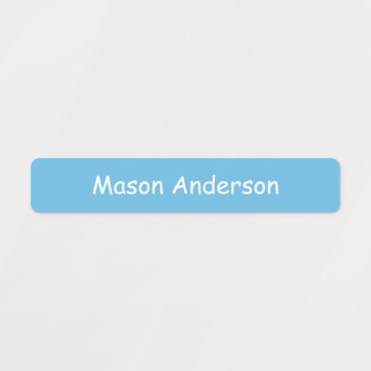 Blauwe Naam labels voor jongens waterdicht (Design 1)