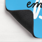 Blauwe naam | Modern Trendy Stylish Initiaal Monog Muismat (Hoek)