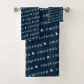 Blauwe naam Monogram Star Boy Bad Handdoek (Insitu)