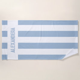 Blauwe Naam Strand Bruidsmeisje vrijgezellenfeest Strandlaken