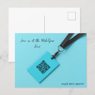 Blauwe Naam Tag Fair Briefkaart