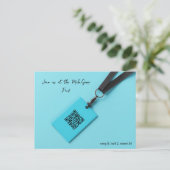 Blauwe Naam Tag Fair Briefkaart (Staand voorkant)