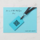 Blauwe Naam Tag Fair Briefkaart (Voorkant)