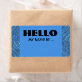 Blauwe naambadge etiket (Insitu)
