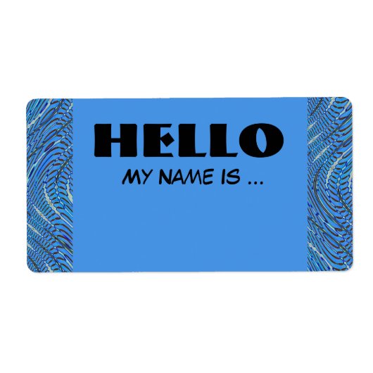 Blauwe naambadge etiket (Voorkant)