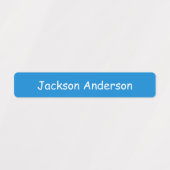 Blauwe naamlabels voor jongens waterdicht  labels (Design 2)