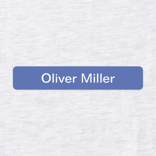 Blauwe naamlabels voor schoolkamp kinderopvang labels (Design 2)