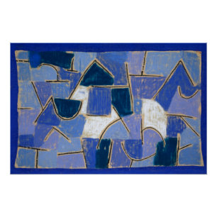 Blauwe nacht (1937) schilderij van Paul Klee Perfect Poster