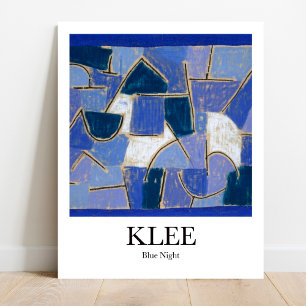 Blauwe nacht door Paul Klee Poster
