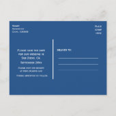 Blauwe Nacht Hemel Slingerlichten Save Date Postka Aankondigingskaart (Achterkant)