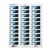 Blauwe nacht Landschap retour adres label (Full Sheet)