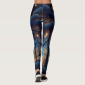 Blauwe nacht leggings (Achterkant)