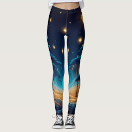 Blauwe nacht leggings