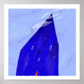 Blauwe nacht poster (Voorkant)