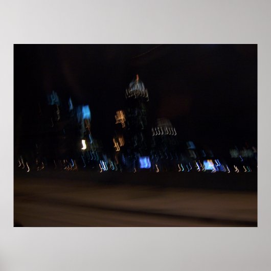 Blauwe nacht poster (Voorkant)