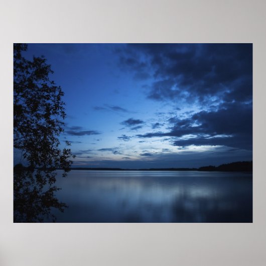 Blauwe nacht poster (Voorkant)