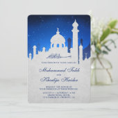 Blauwe Nacht Sky Arabisch Islamitisch Moslim Bruil Kaart (Staand voorkant)