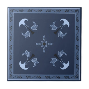 Blauwe nacht tegeltje