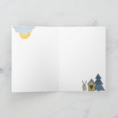 Blauwe nacht uil aangepaste kaart (Binnen)