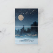 Blauwe nacht Waterverf Landschap Bedankkaart (Binnen)