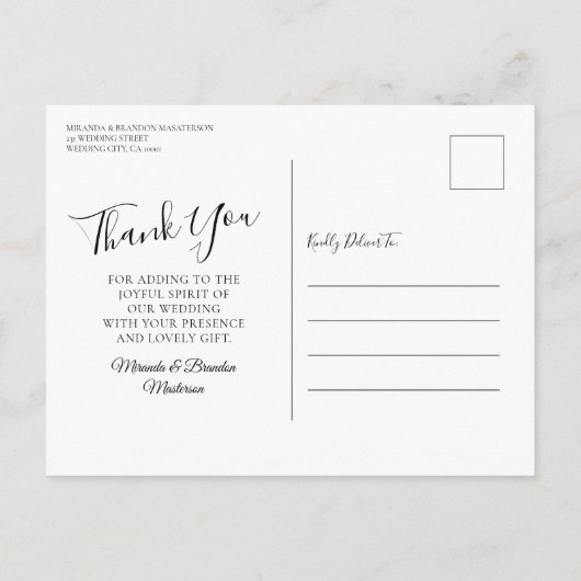 Blauwe Nacht & Zilveren Strijklichten Dank u Aankondigingskaart (Achterkant)