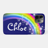 Blauwe nachtelijke regenboogvondsten op maat Case-Mate iPhone case (Achterkant (horizontaal))
