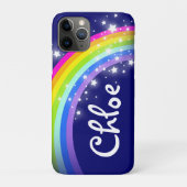 Blauwe nachtelijke regenboogvondsten op maat Case-Mate iPhone case (Achterkant)