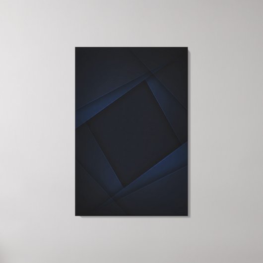 Blauwe Nachtstructuur Canvas Afdruk (Voorkant)