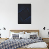 Blauwe Nachtstructuur Canvas Afdruk (Insitu (Slaapkamer))