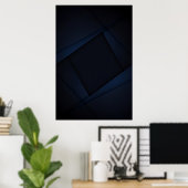 Blauwe Nachtstructuur Poster (Thuiskantoor)